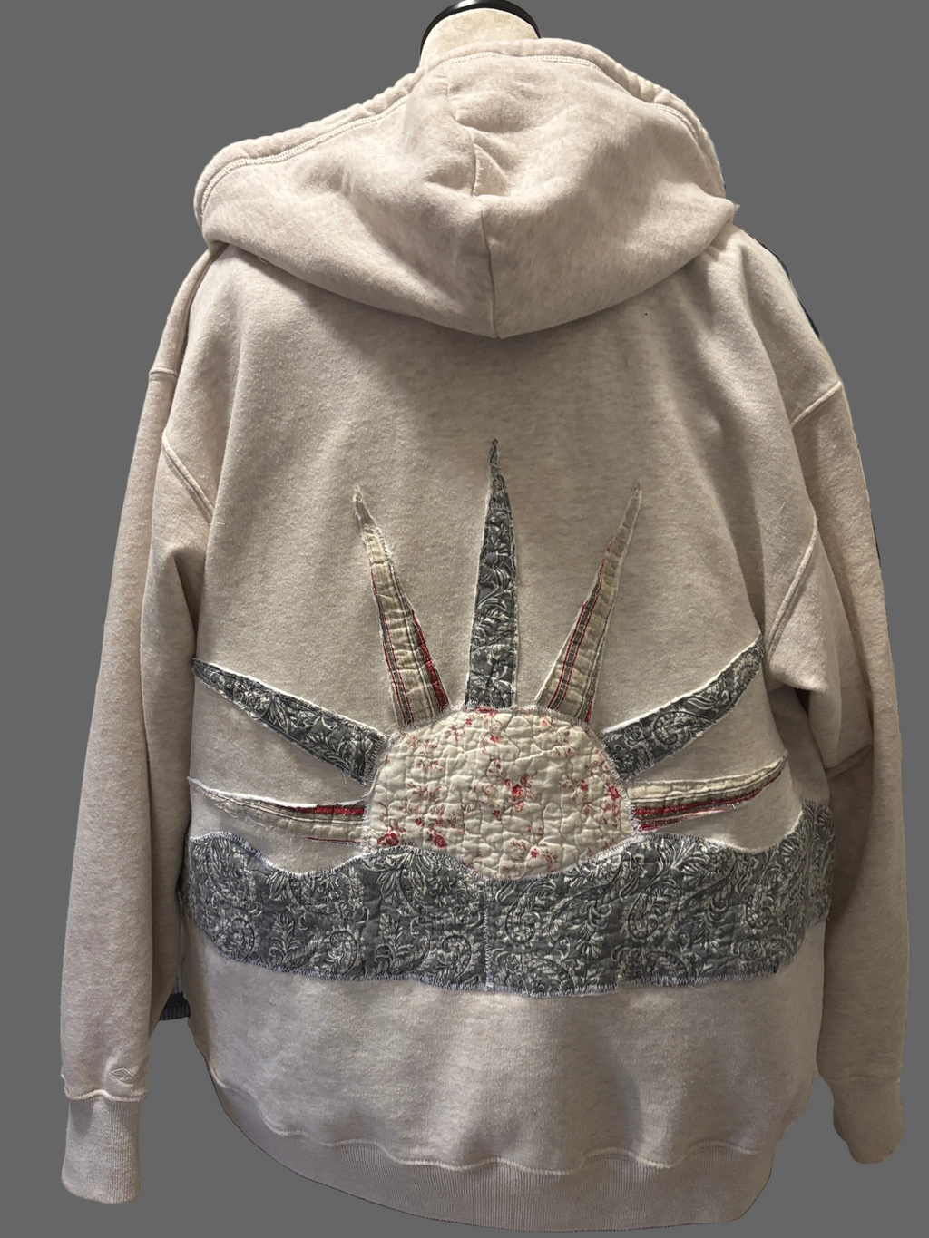 Upcycled coastal hoodie Size Medium