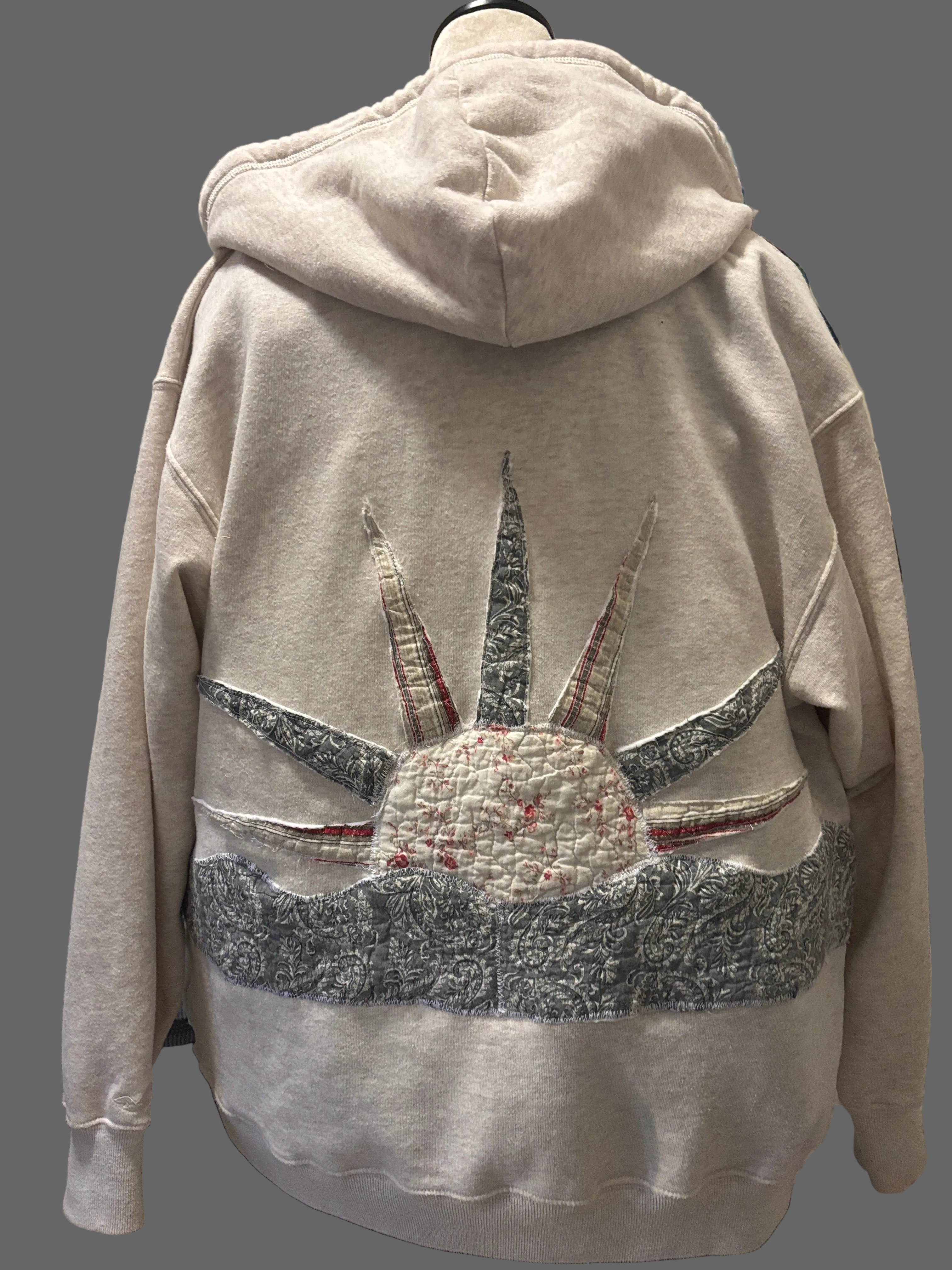 Upcycled coastal hoodie Size Medium