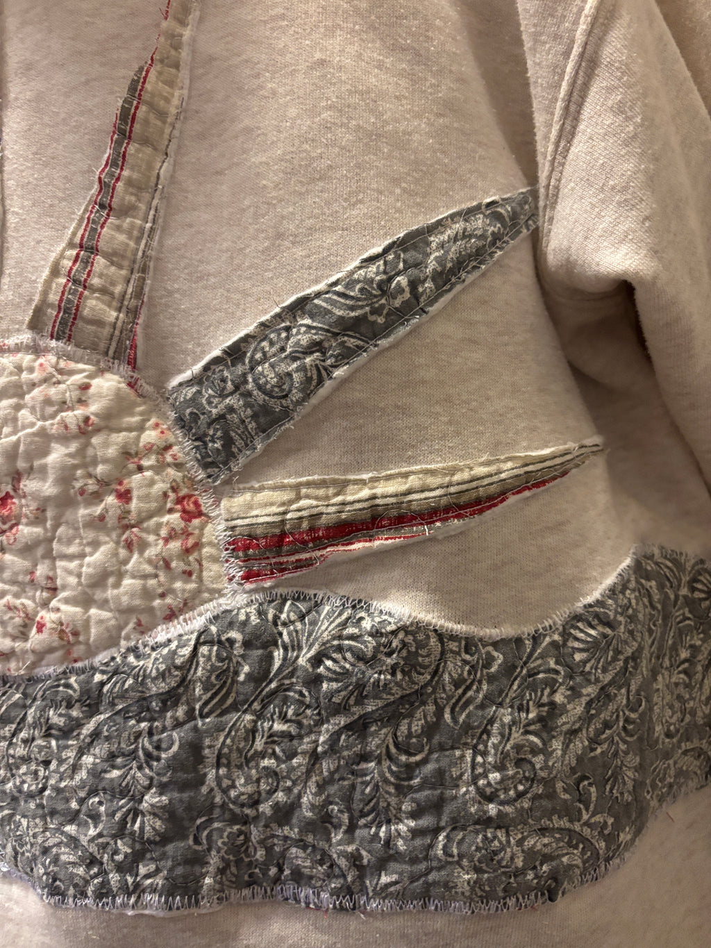Upcycled coastal hoodie Size Medium