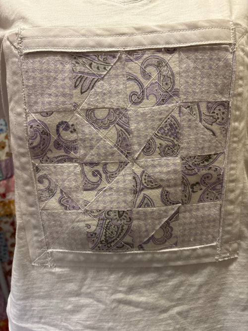 Beautiful Upcycled patchwork quilted design Size Large