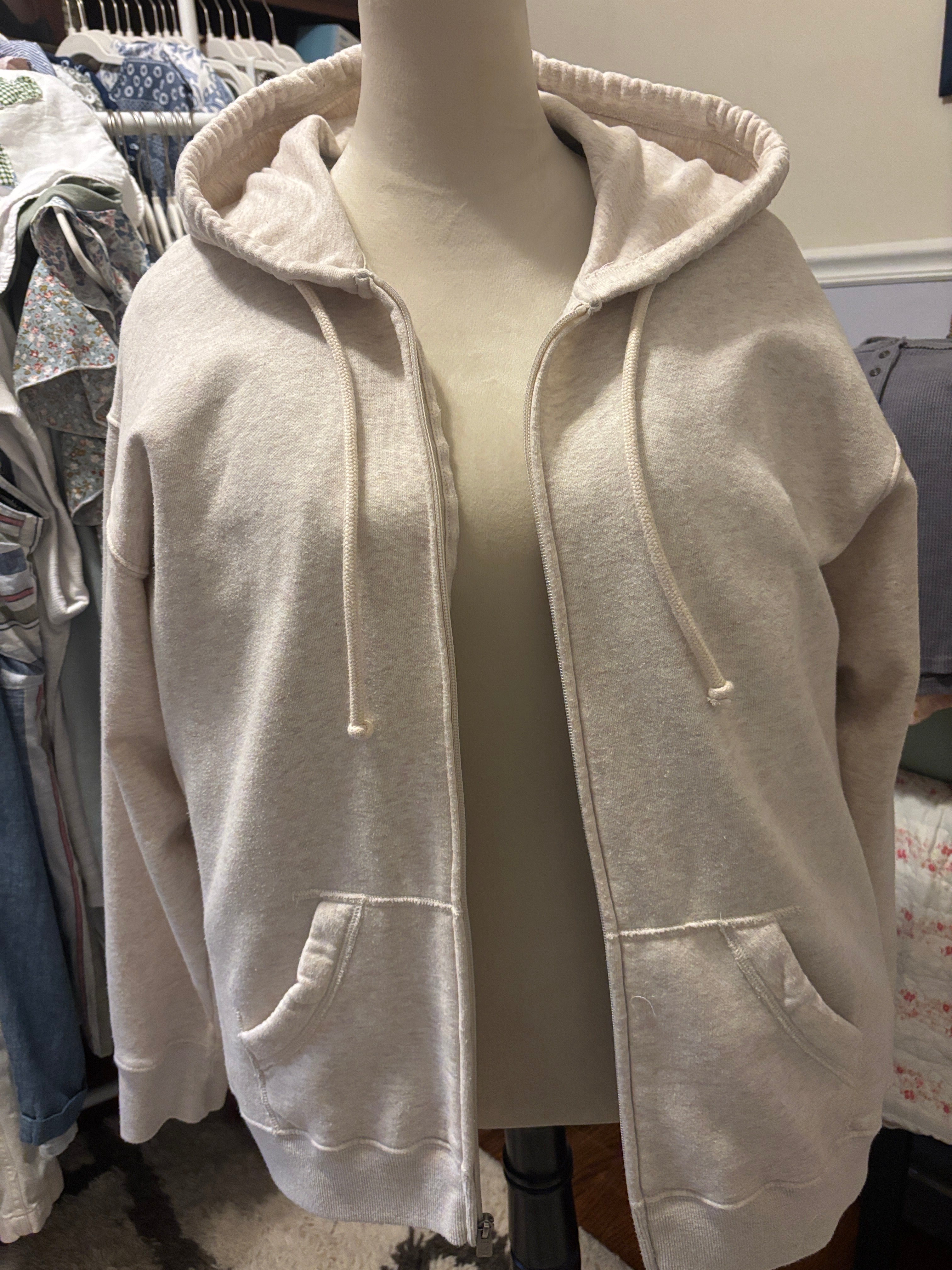 Upcycled coastal hoodie Size Medium